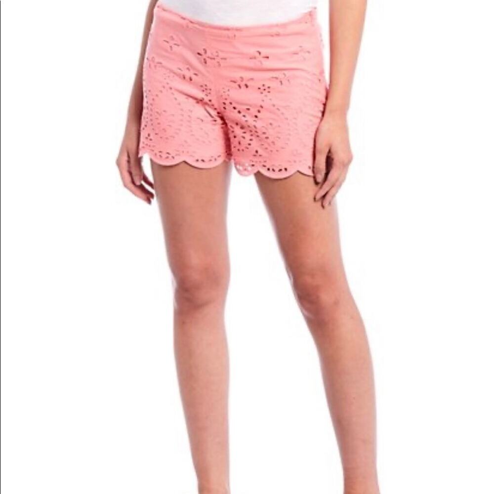 Southern Tide Coral Eyelet Shorts Size 6